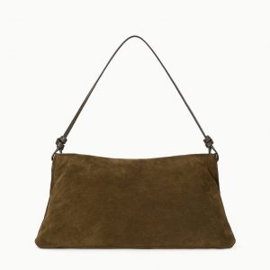 Staud WALLY SHOULDER BAG | TRUFFLE SUEDE