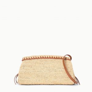 Staud MAUDE CONVERTIBLE CLUTCH | NATURAL TAN