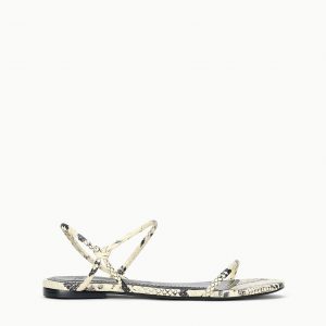 Staud LAUREL SANDAL | WHITE SNAKE