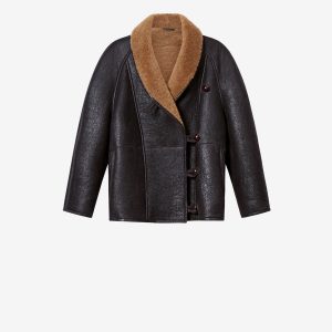 Isabel Marant Manteau Camber en peau lainée