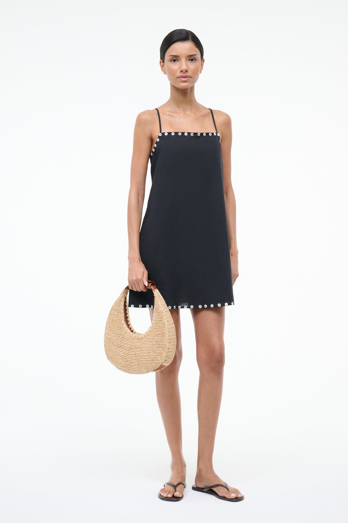 Staud LAURA MINI COVERUP DRESS | BLACK