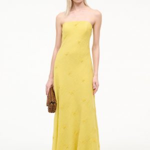 Staud CASSIE DRESS | LEMON CUSTARD