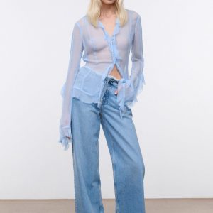 Staud KELLCY TOP | CLEAR BLUE