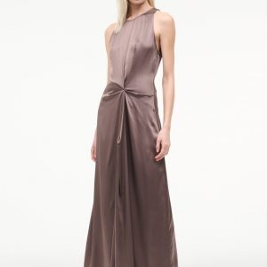 Staud JAELYN SILK DRESS | MINK
