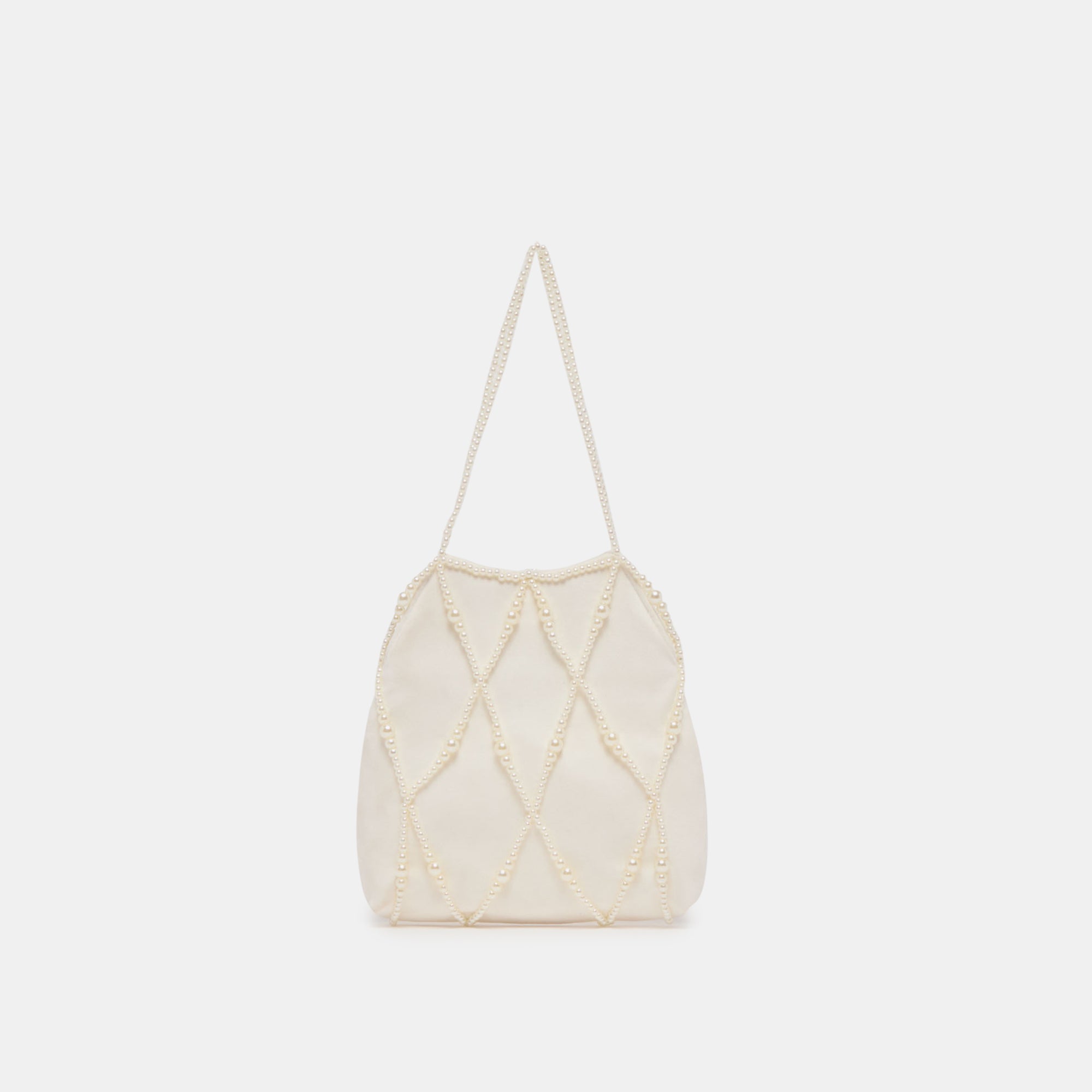 Dolce Vita SERILDA PEARL HANDBAG IVORY SATIN