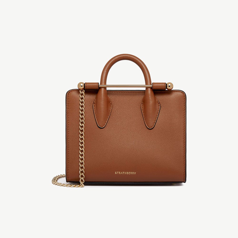 Strathberry Nano Tote - Chestnut