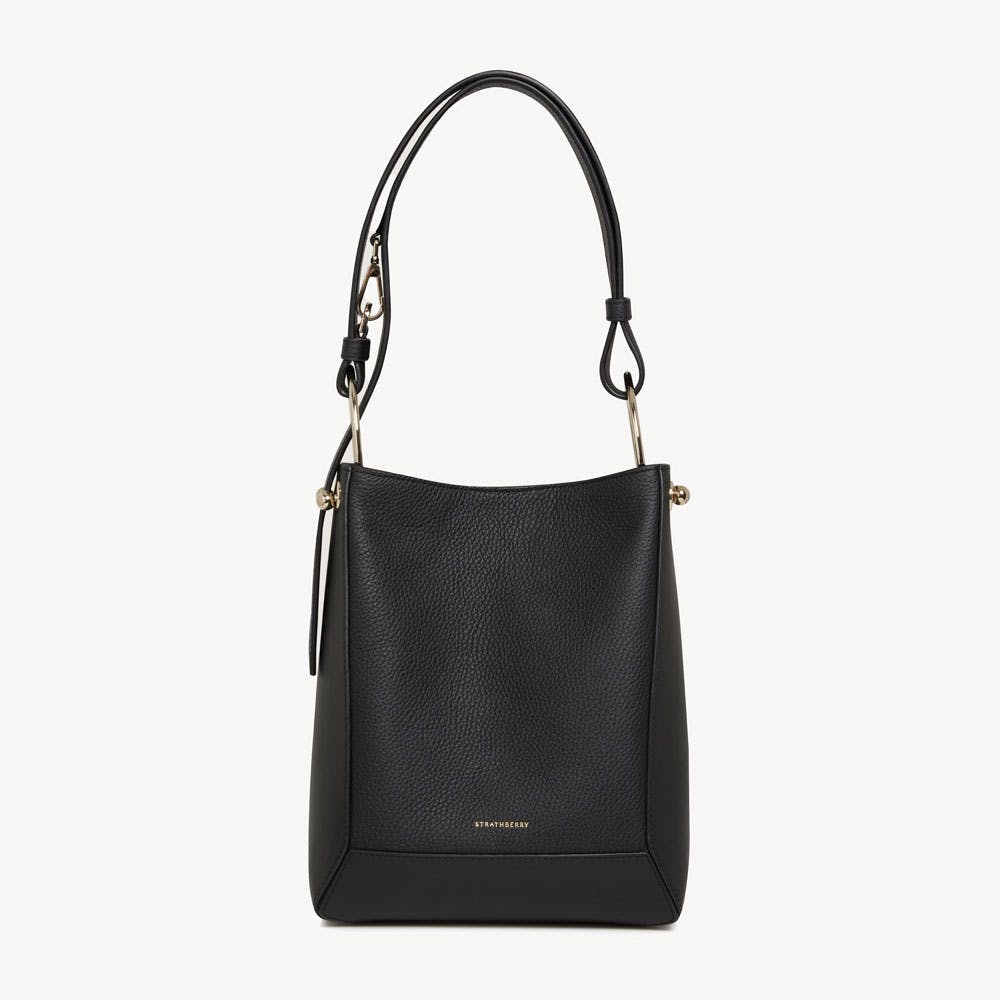 Strathberry Lana Midi Bucket Bag - Black