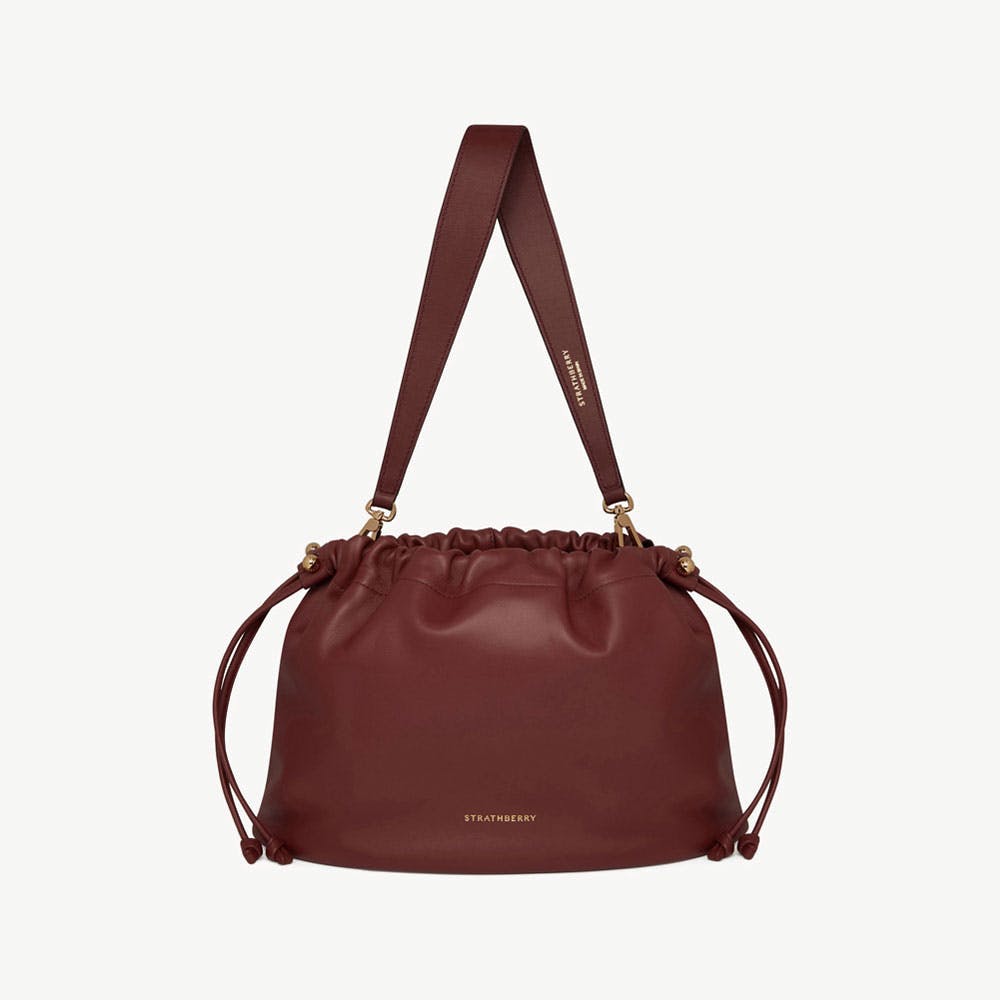 Strathberry Charlotte Midi Drawstring - Oxblood