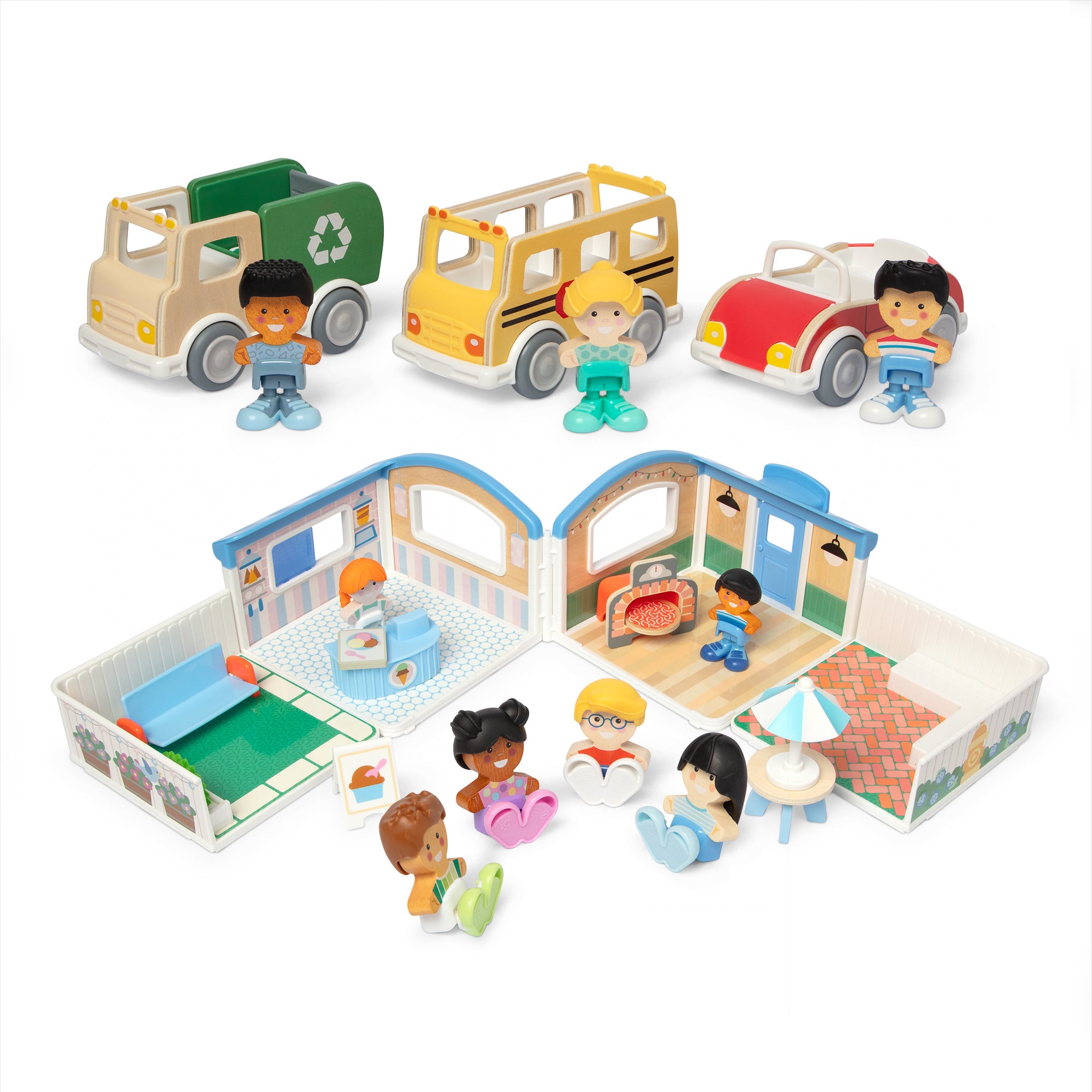 Melissa & Doug Cheery Lane Bustling Town Bundle