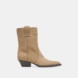 Dolce Vita RYEN BOOTIES TAUPE EMBOSSED SUEDE