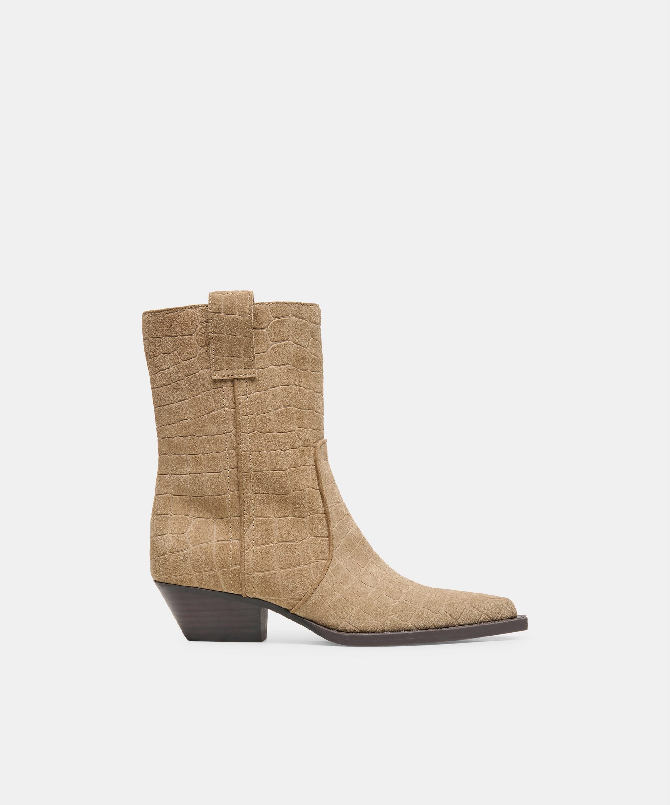 Dolce Vita RYEN BOOTIES TAUPE EMBOSSED SUEDE