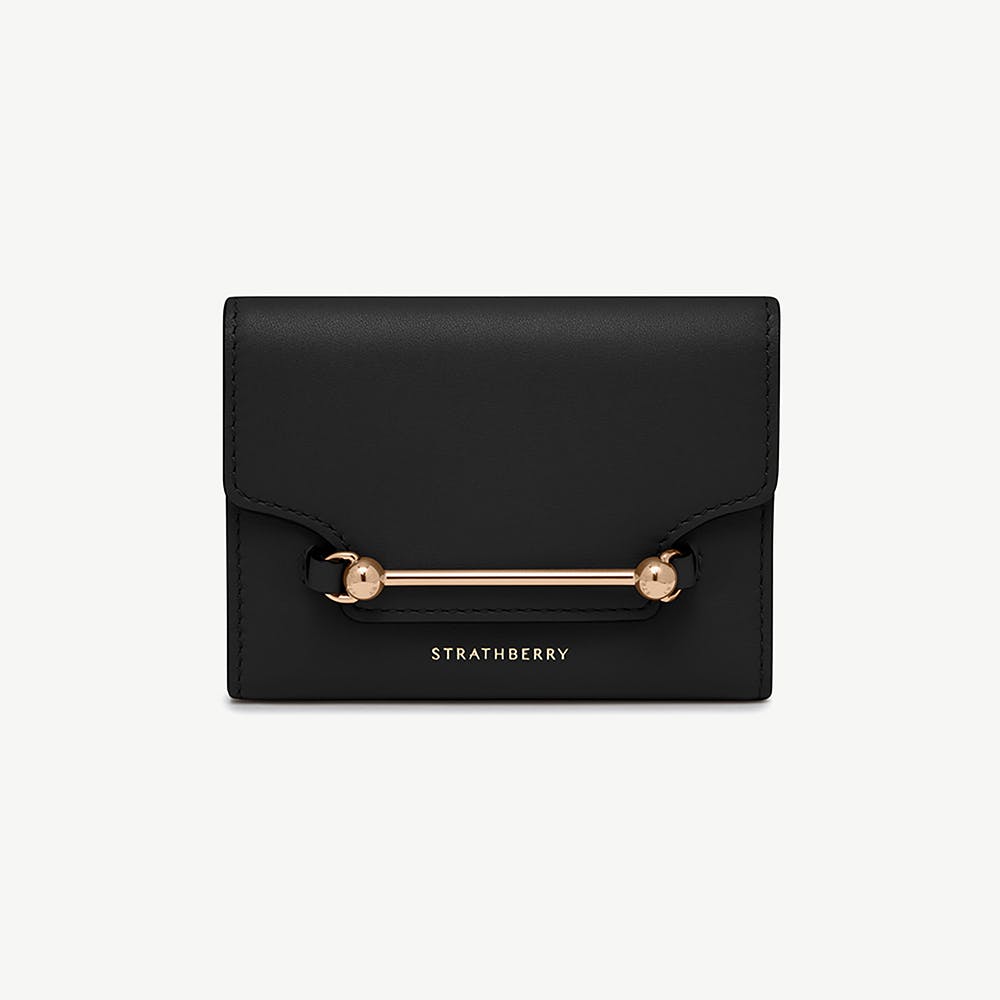 Strathberry Multrees Trifold Wallet - Black
