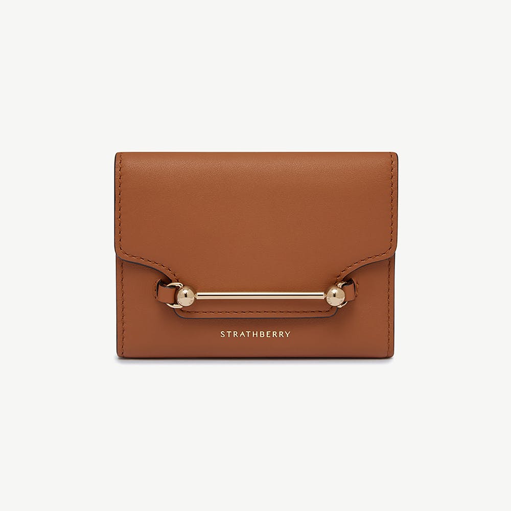 Strathberry Multrees Trifold Wallet - Chestnut