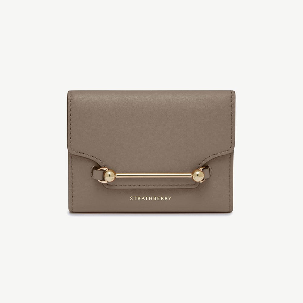 Strathberry Multrees Trifold Wallet - Taupe