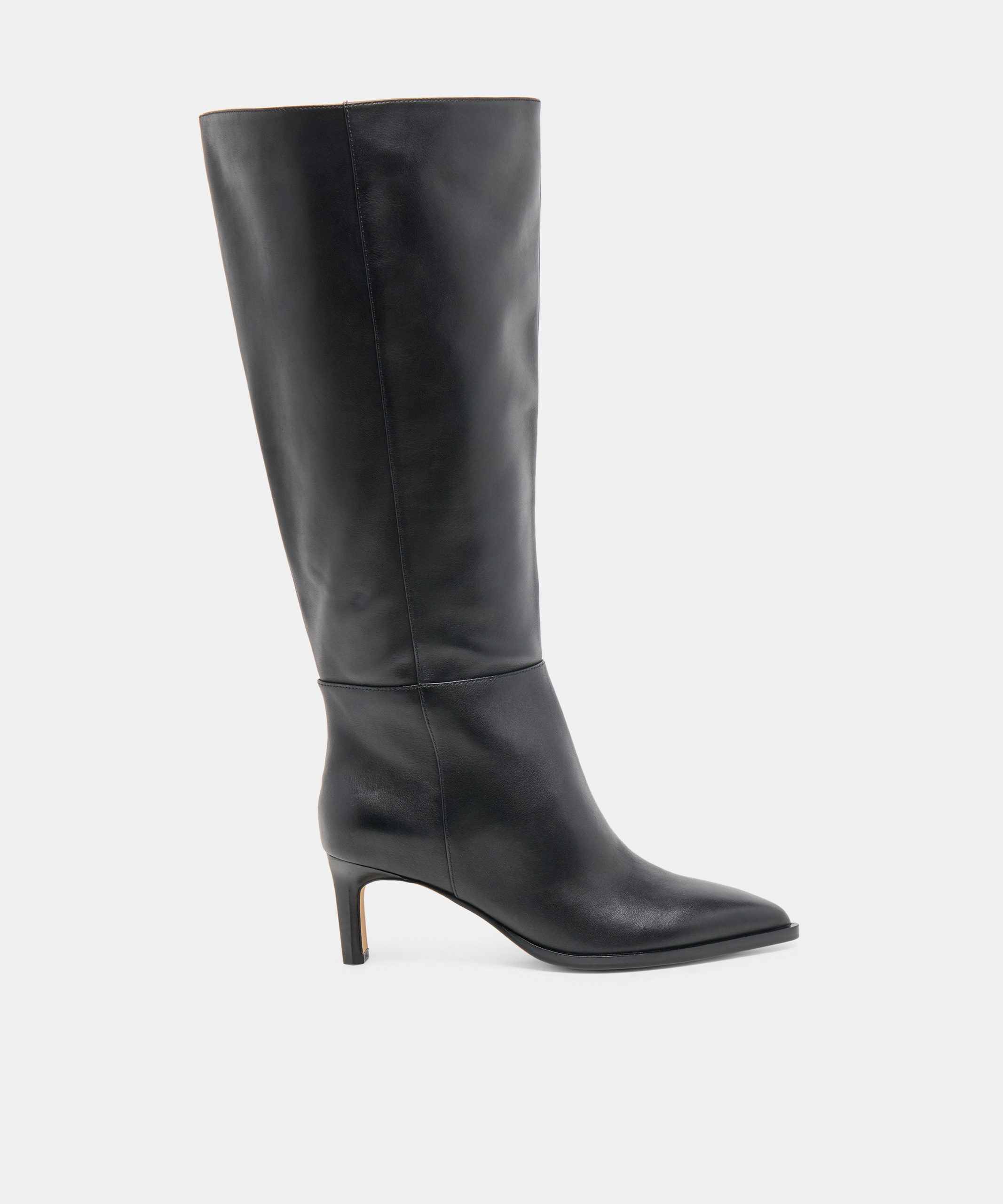 Dolce Vita ALIMA EXTRA WIDE CALF BOOTS BLACK LEATHER