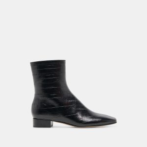 Dolce Vita TARINE BOOTIES NOIR EMBOSSED LEATHER