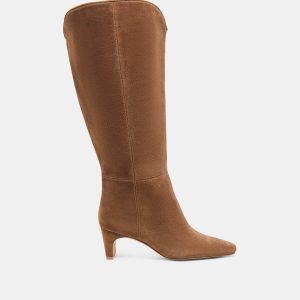 Dolce Vita BRION EXTRA WIDE CALF BOOTS COCOA SUEDE