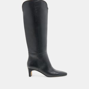 Dolce Vita BRION WIDE CALF BOOTS BLACK LEATHER