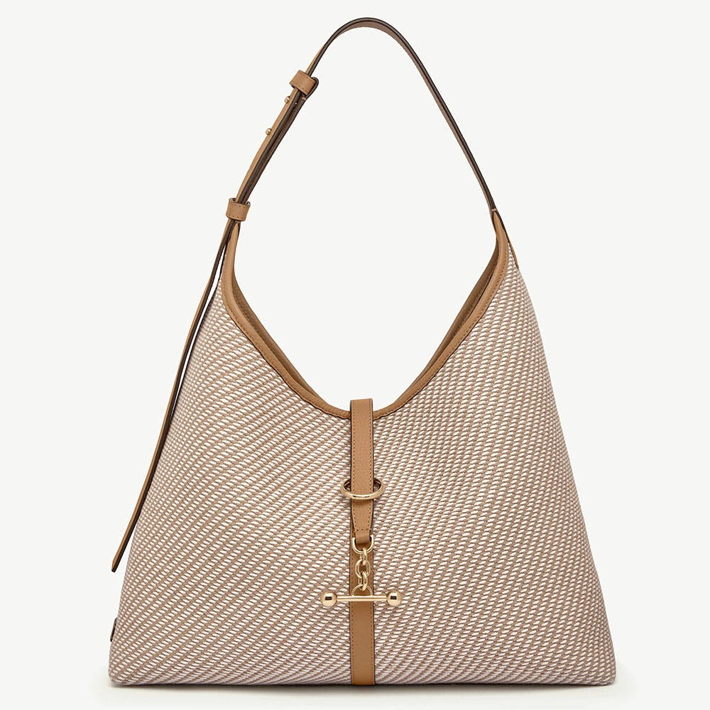 Strathberry Kite Hobo Maxi - Caramel/Natural Twill