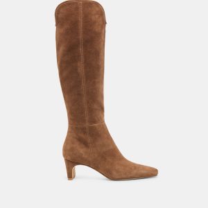 Dolce Vita BRION NARROW CALF BOOTS COCOA SUEDE