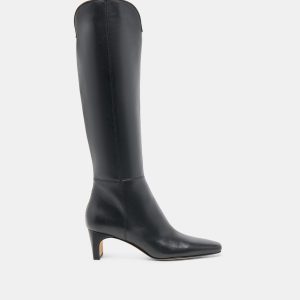 Dolce Vita BRION NARROW CALF BOOTS BLACK LEATHER