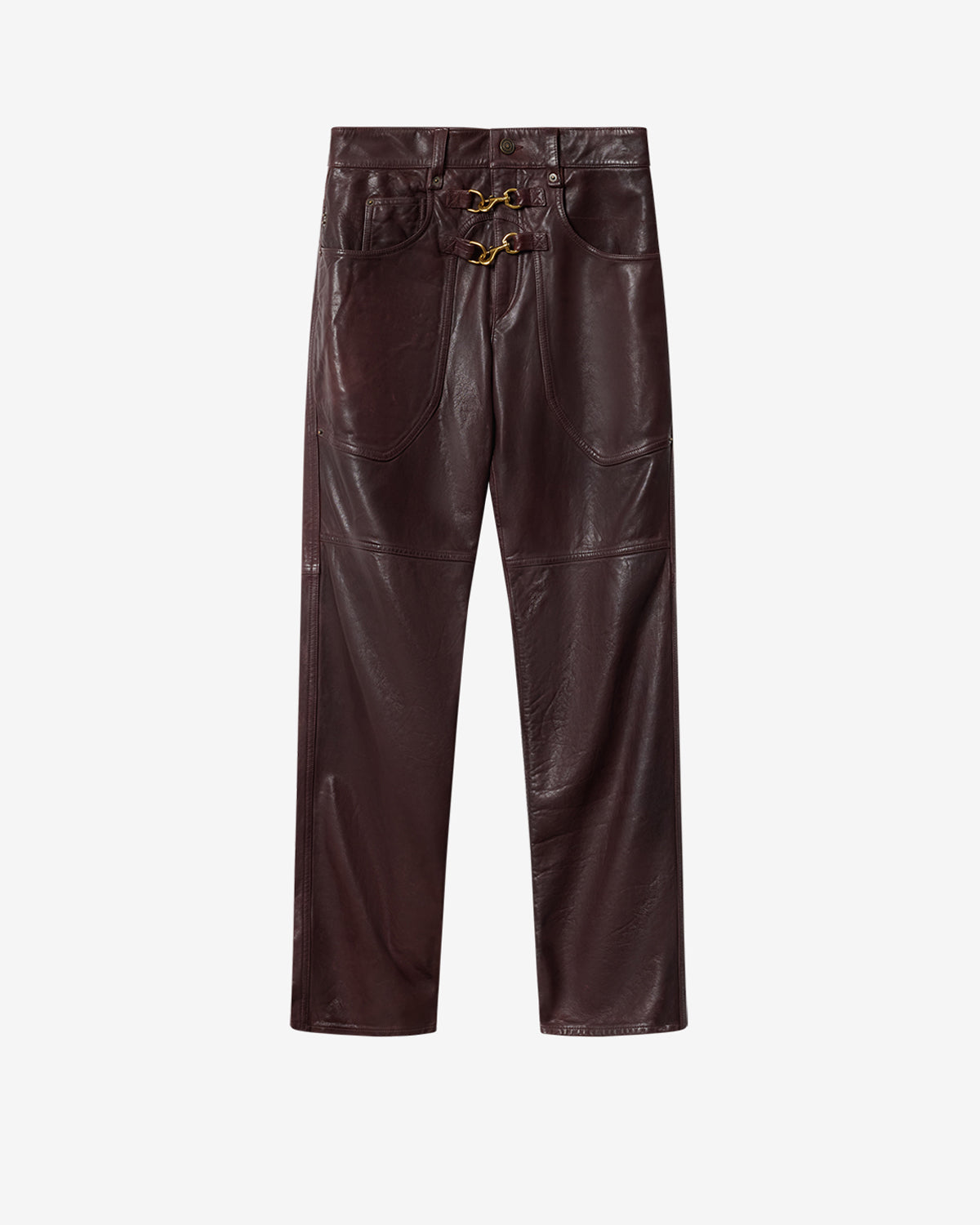 Isabel Marant Pantalon Brinley en cuir