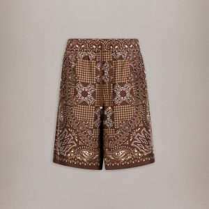 Amiri MA CHECK SHORT - Tobacco