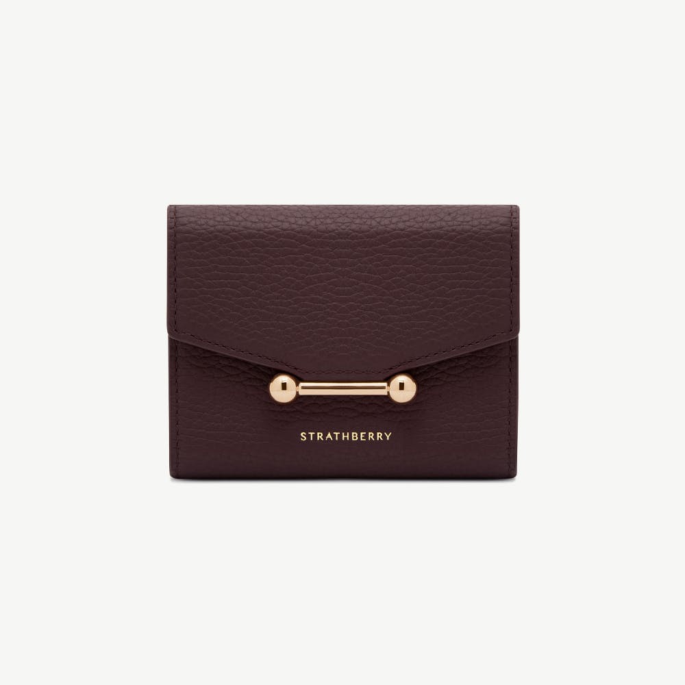 Strathberry Mosaic Trifold Wallet - Burgundy