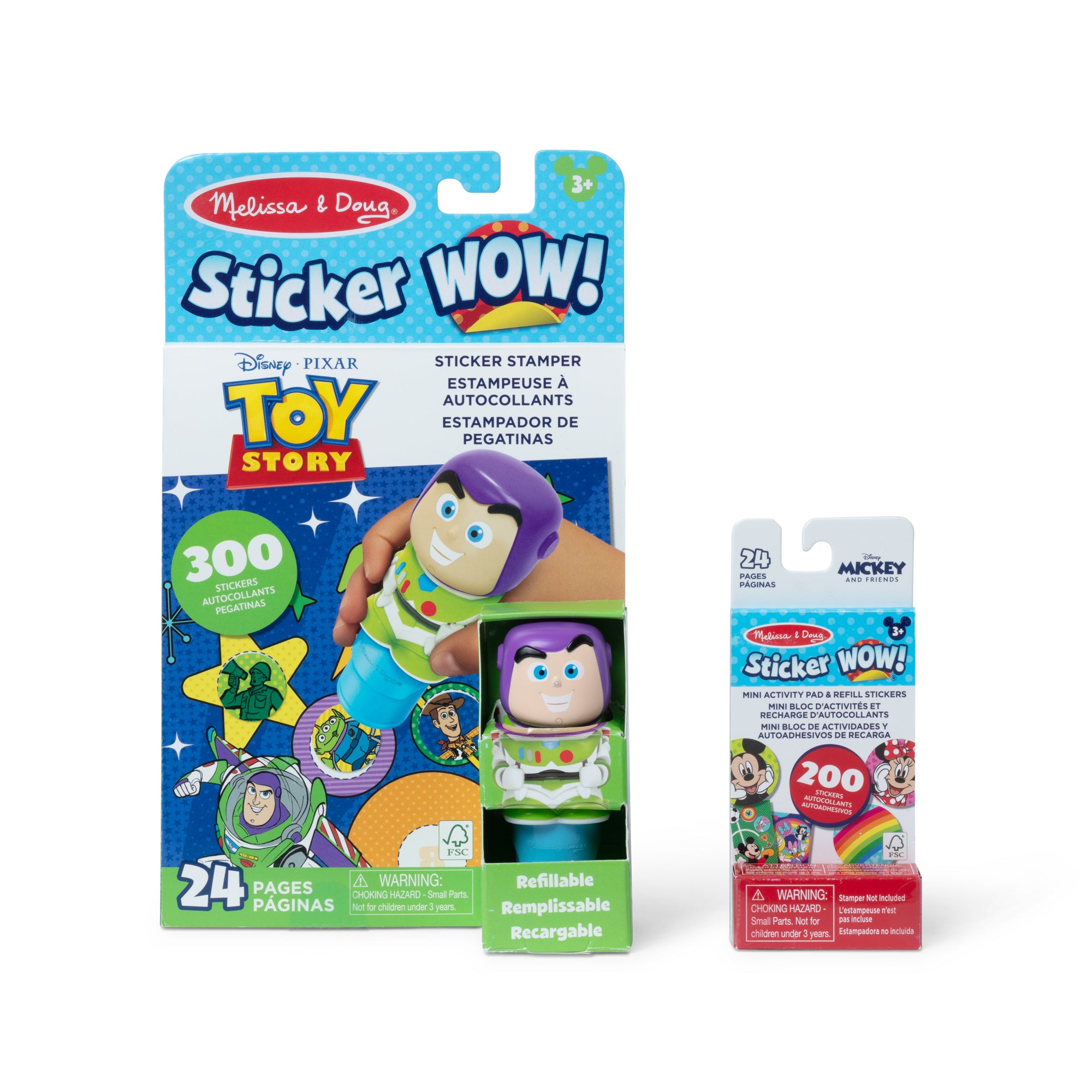 Melissa & Doug Sticker WOW!™ Disney Toy Story Buzz Lightyear Bundle: Activity Pad & Sticker Stamper + Min