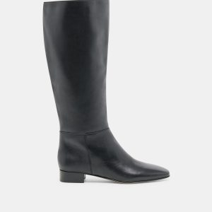 Dolce Vita TYWIN WIDE CALF BOOTS BLACK LEATHER