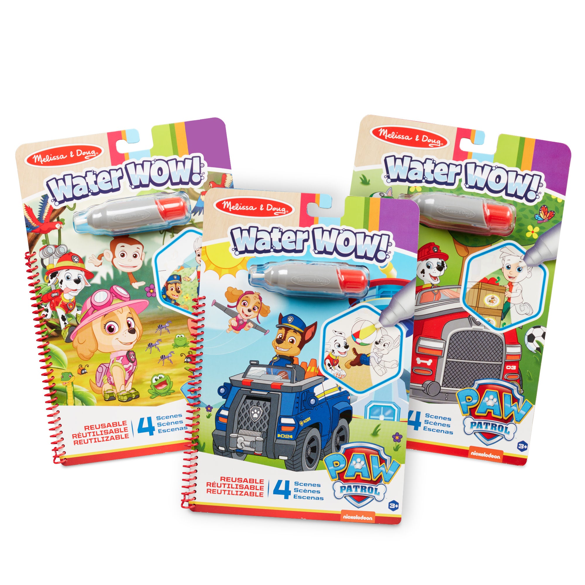 Melissa & Doug PAW Patrol Water Wow! 3-Pack - Skye, Chase, Marshall Water Reveal Pads