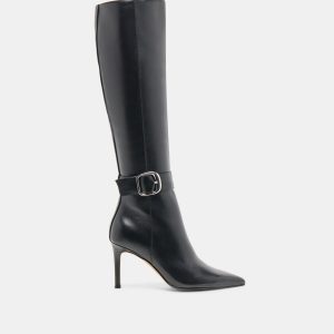 Dolce Vita KINZY NARROW CALF BOOTS BLACK LEATHER