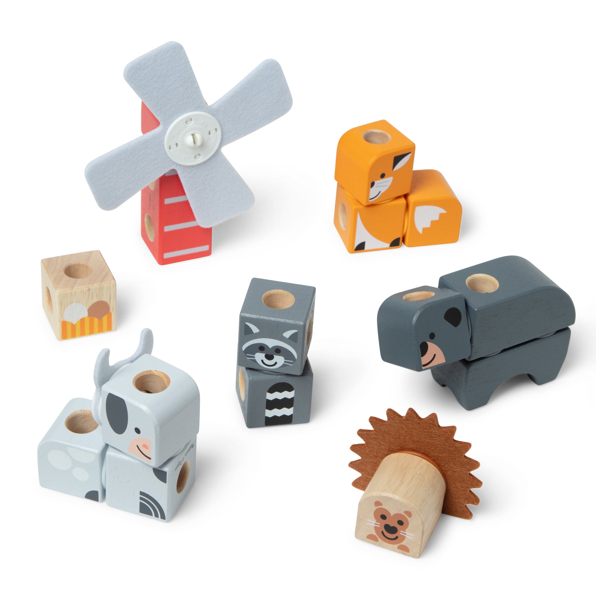 Melissa & Doug Blockables™ Play Sets Farm Friends and Woodland Friends 2-Pack Bundle
