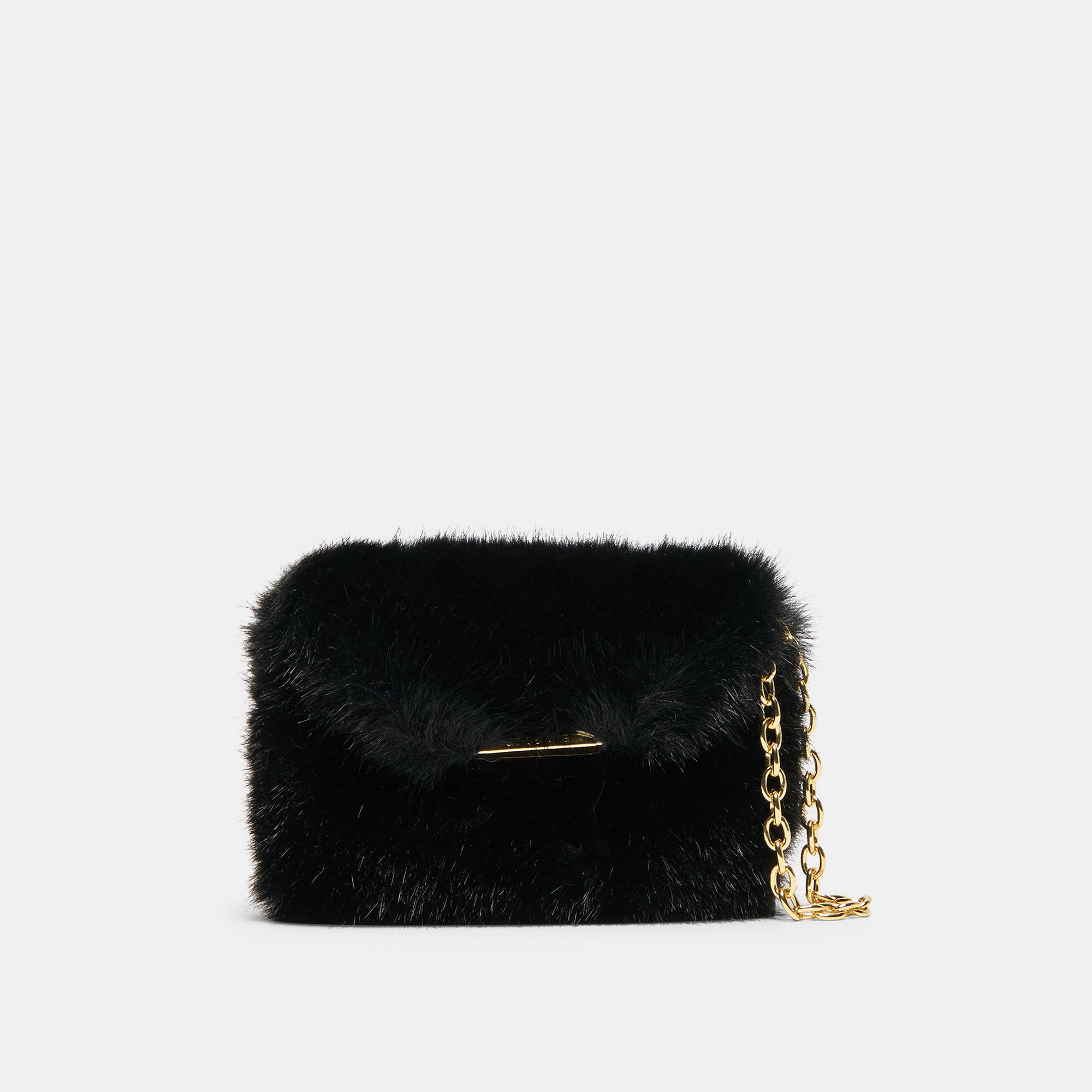 Dolce Vita BRINDI CROSSBODY WALLET BLACK FAUX FUR