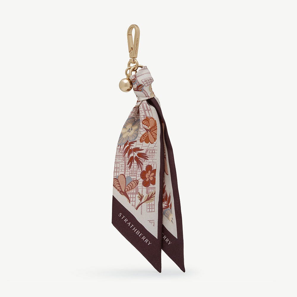 Strathberry Silk Charm - Scottish Architecture Burgundy