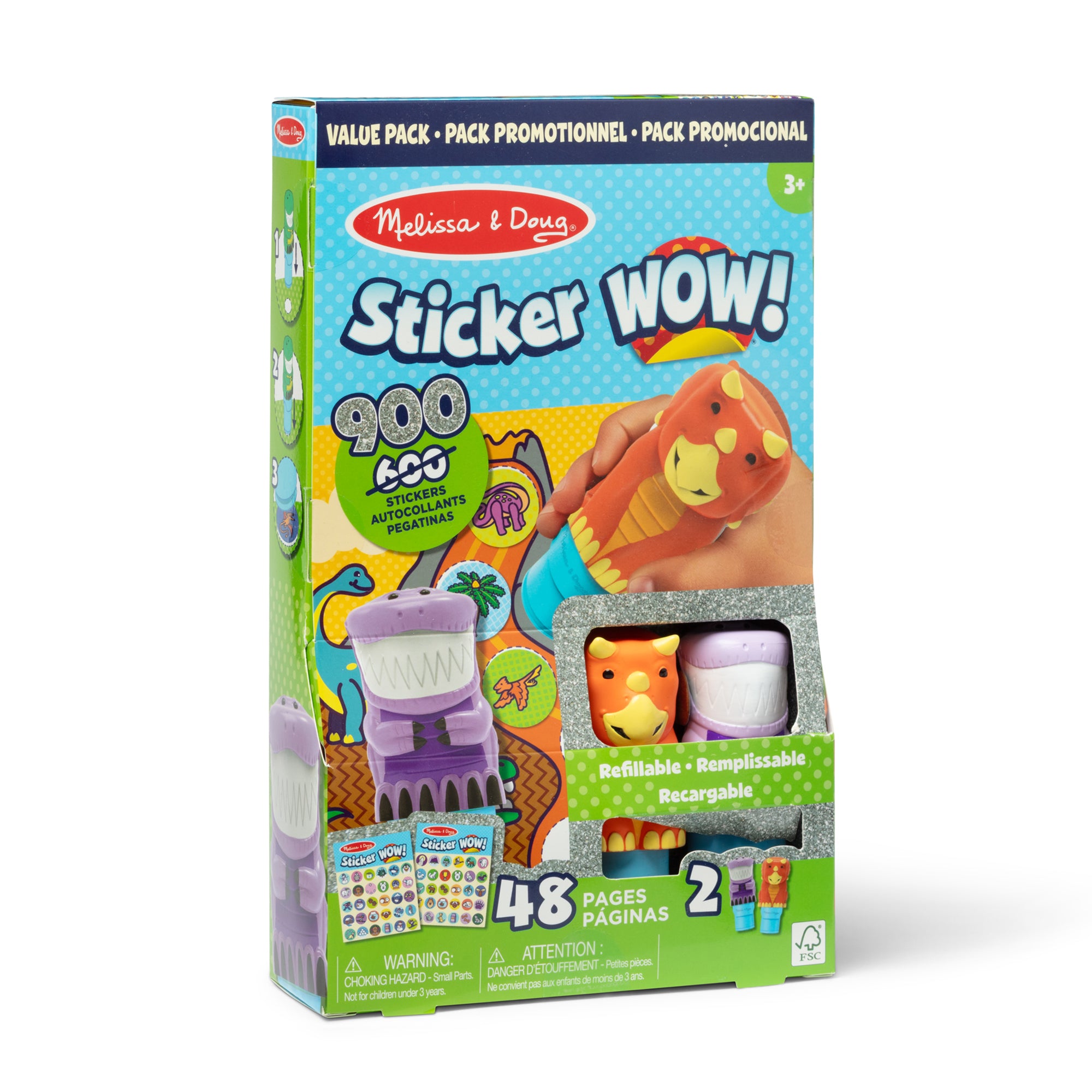 Melissa & Doug Sticker WOW!™ Activity Pad & Sticker Stamper Value Pack - Dinosaur