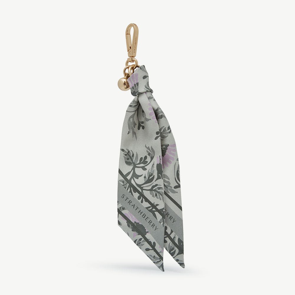 Strathberry Silk Charm - Green Thistle Print