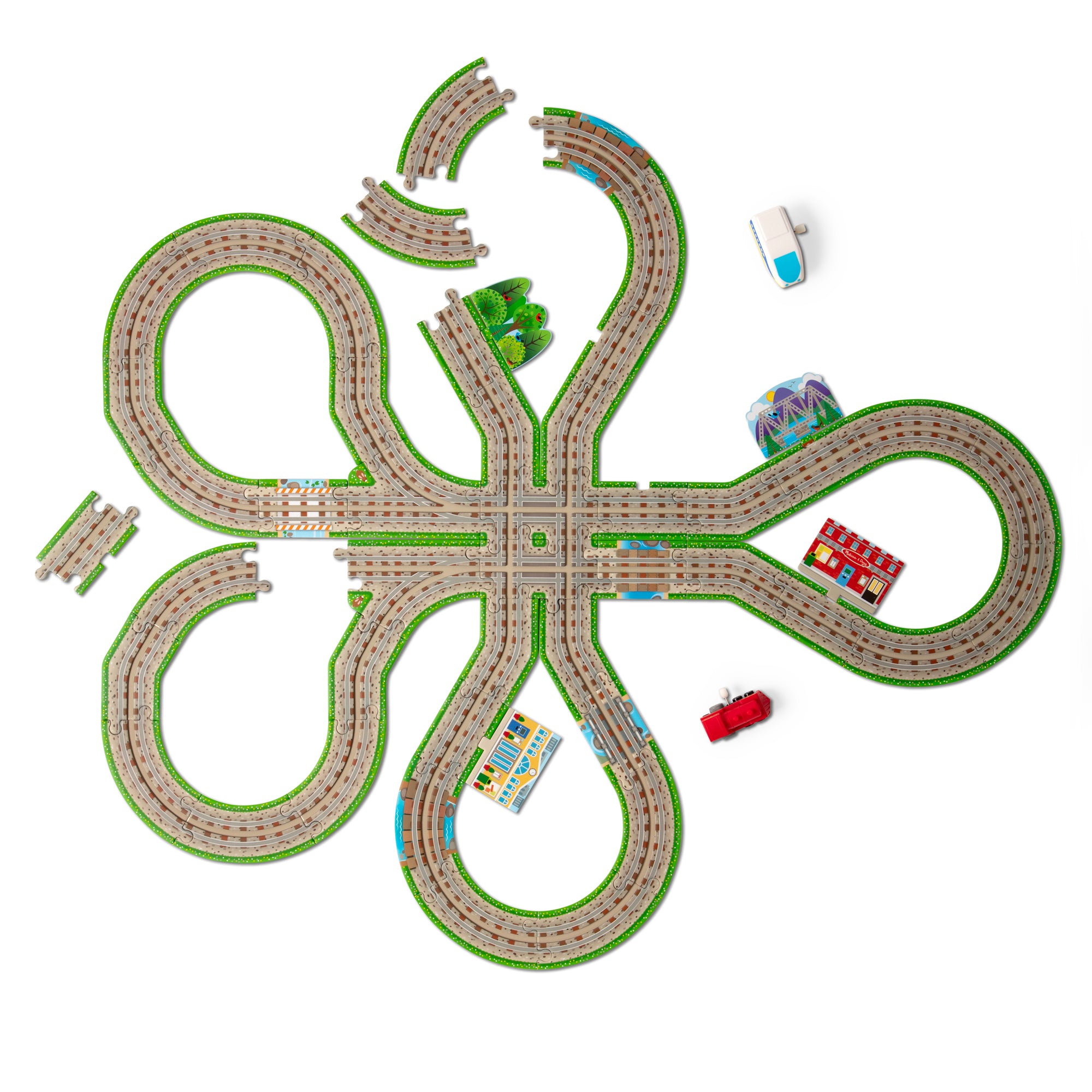 Melissa & Doug Design Your Own Railroad Floor Puzzle