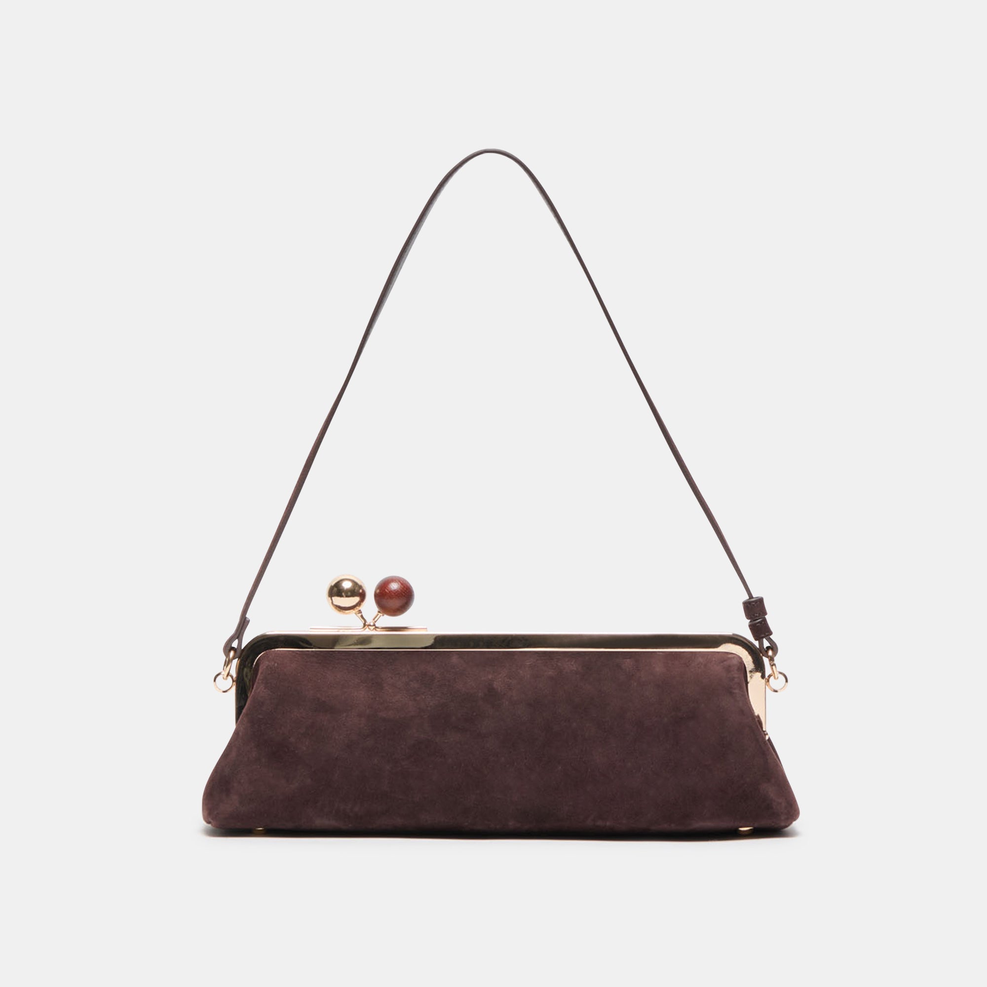 Dolce Vita AMBRIAA SHOULDER BAG CHOCOLATE SUEDE
