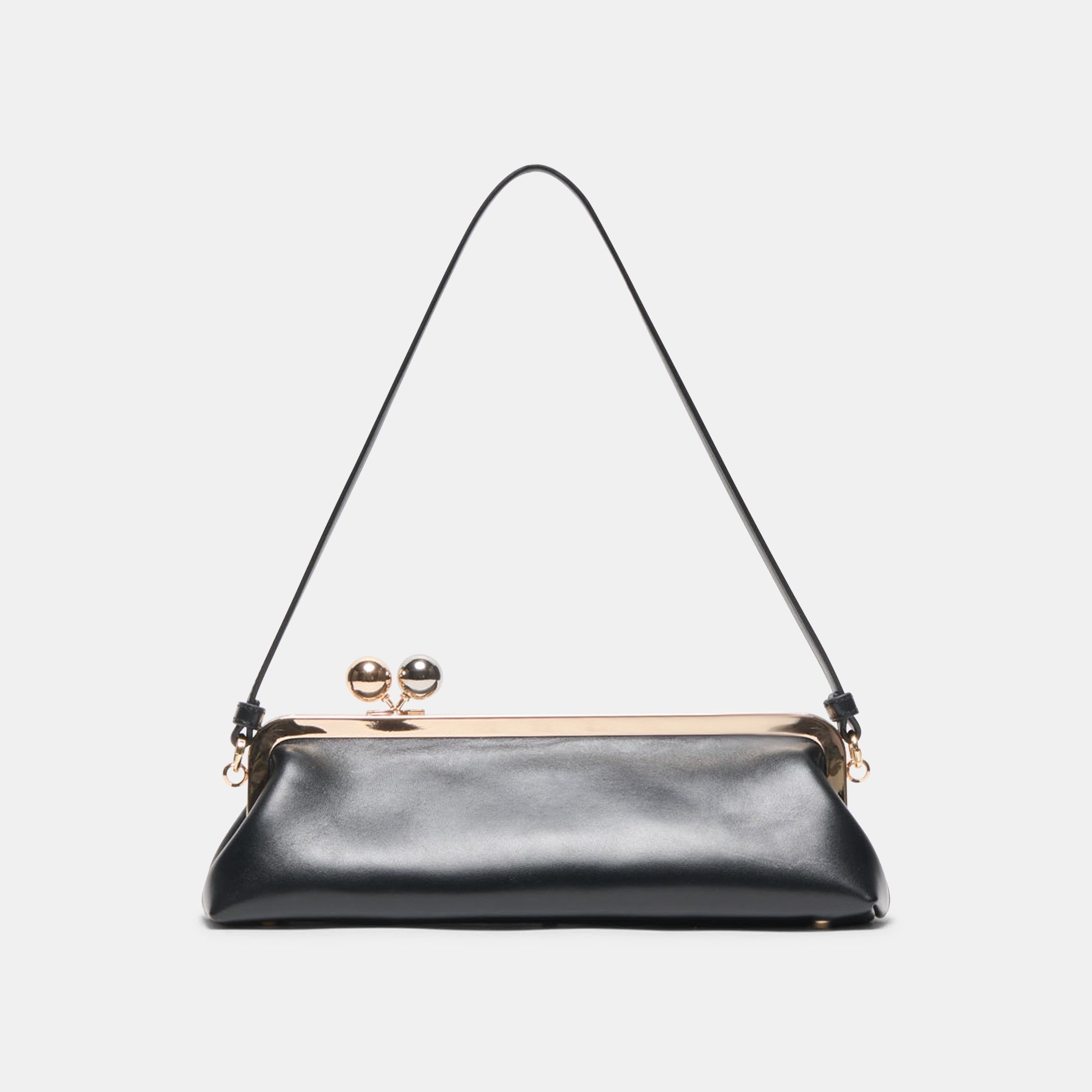 Dolce Vita AMBRIAA SHOULDER BAG BLACK LEATHER