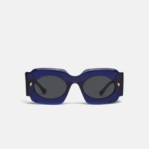 Nanushka Cathi - Bio-Plastic Square-Frame Sunglasses - Navy