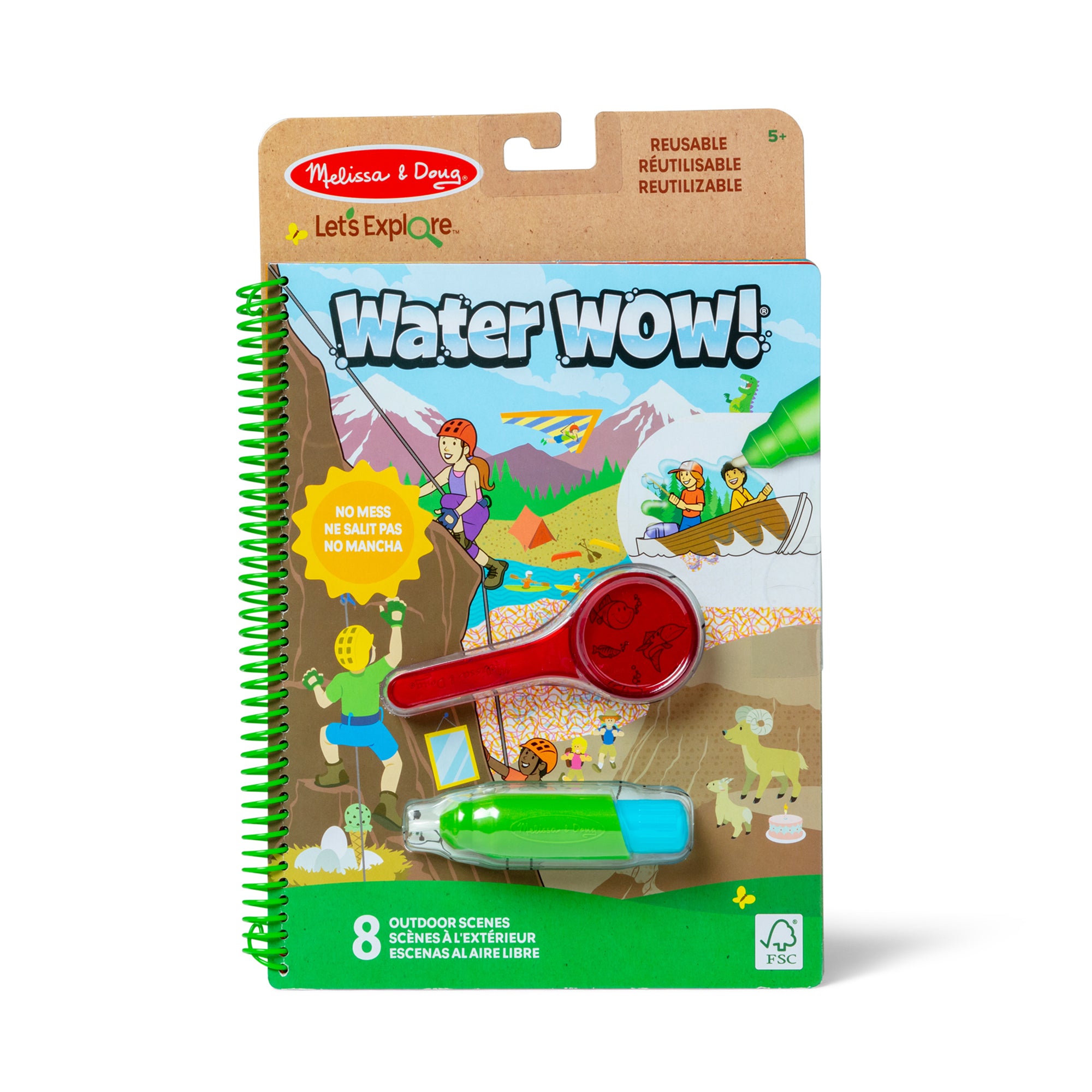 Melissa & Doug Let’s Explore Water Wow! Outdoor Adventure Deluxe Water-Reveal Pad