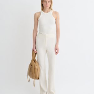Nanushka Shera - Crepe Melange Pants - Creme