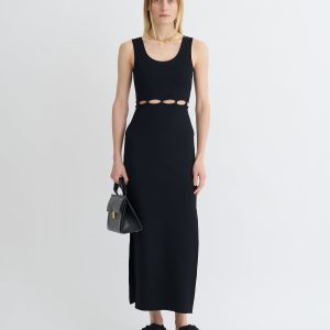 Nanushka Maves - Knitted Midi Dress - Black
