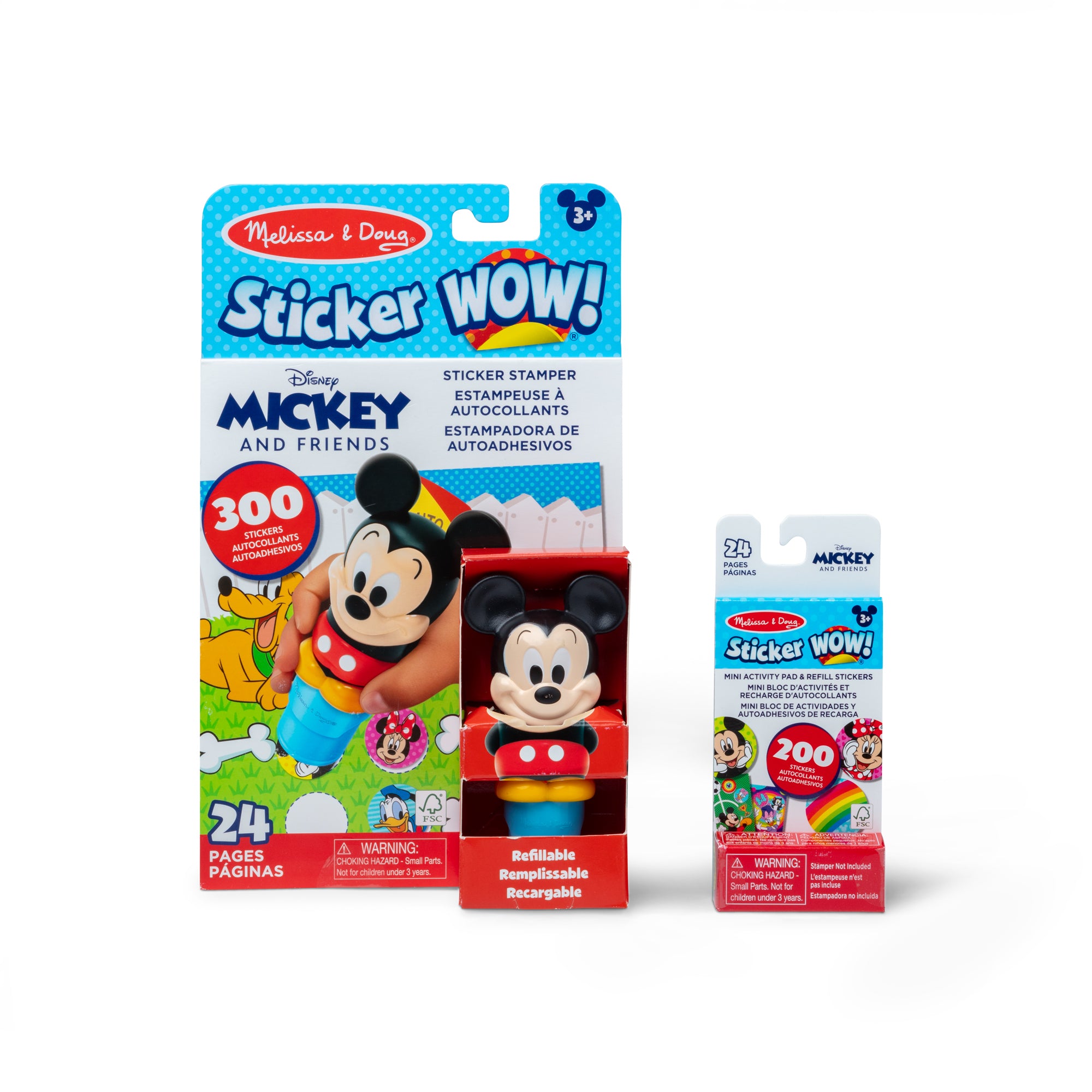 Melissa & Doug Sticker WOW!™ Disney Mickey Mouse Bundle: Activity Pad & Sticker Stamper + Mini Activity P