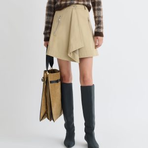 Nanushka Inge - Bonded Trench Mini Skirt - Beige