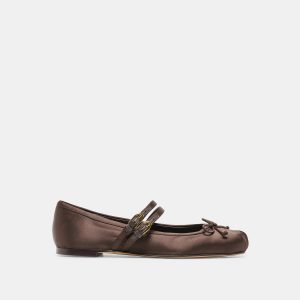 Dolce Vita GIBSEN BALLET FLATS DK CHOCOLATE SATIN