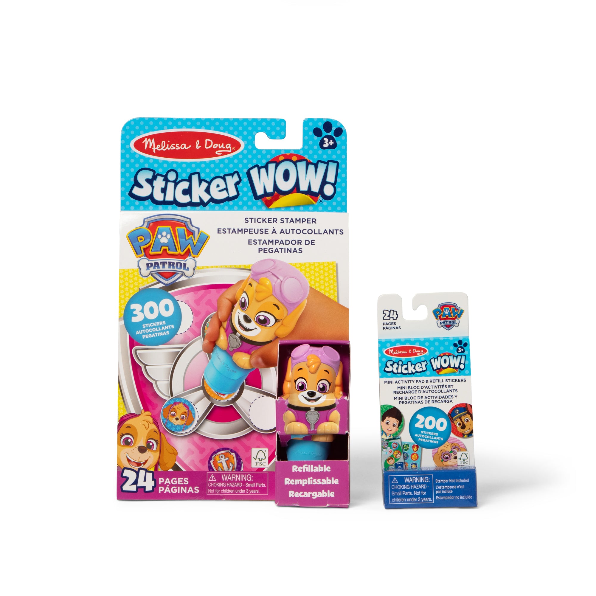 Melissa & Doug Sticker WOW!™ PAW Patrol Skye Bundle: Activity Pad & Sticker Stamper + Mini Activity Pad a