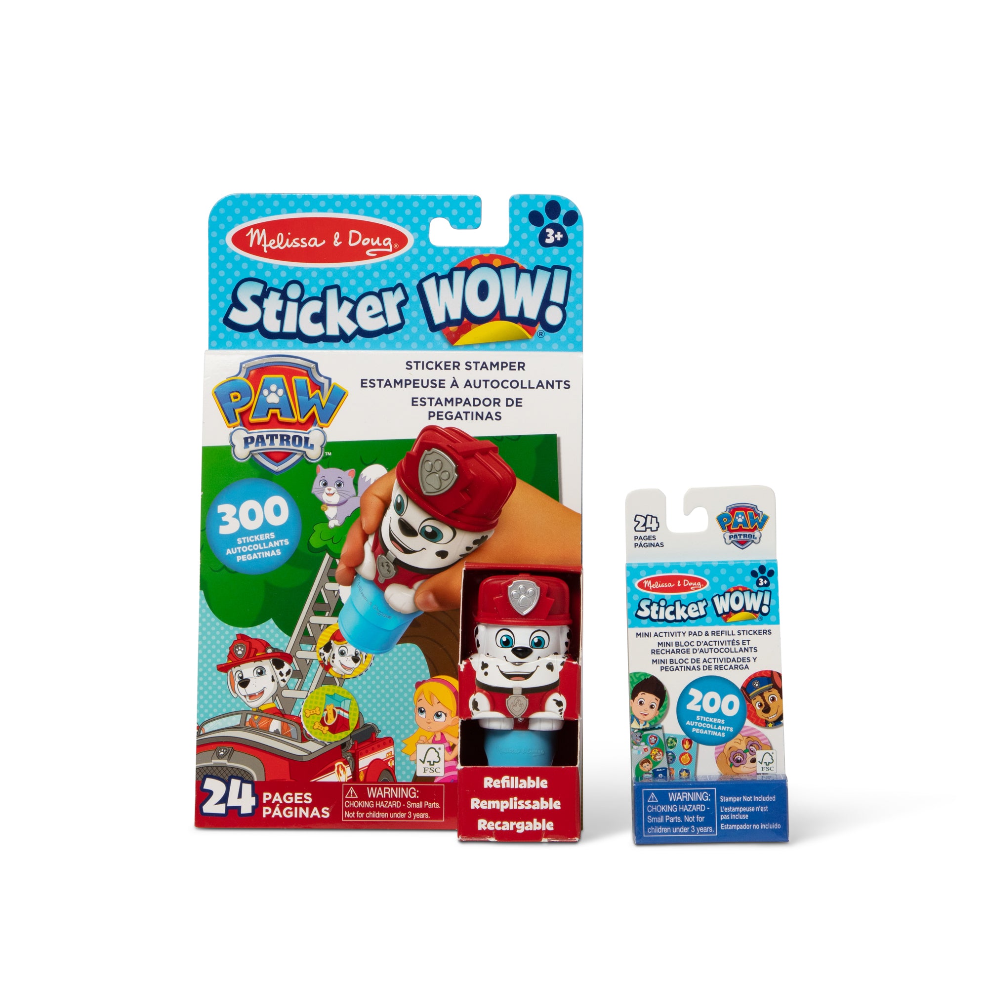 Melissa & Doug Sticker WOW!™ PAW Patrol Marshall Bundle: Activity Pad & Sticker Stamper + Mini Activity P