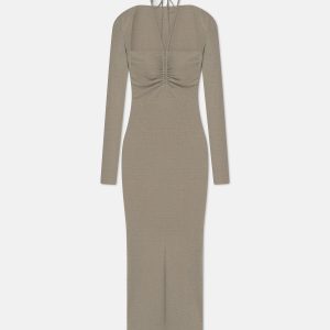 Nanushka Aponi - Mesh Jersey Dress - Fog